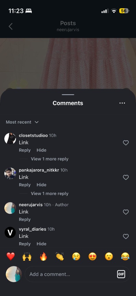 Comments trigger AutoDM links and drive earnings